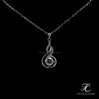 ราคา สร้อยคอเพชรโมอีส Moissanite เงินแท้ 925 ชุบทองคำขาว จี้ฝังเพชรโมอีส ขนาด 0.5CT พร้อมกล่องและใบเซอร์ฯ (49906526471)