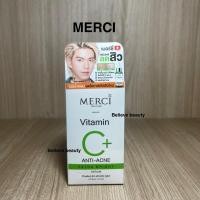 ราคา (ขวดเขียว) MERCI เซรั่มวิตซี เมอร์ซี่ สูตรลดปัญหาสิว Merci VITAMIN C+ ANTI-ACNE EXTRA BRIGHT SERUM 15 ml. (13999291431)