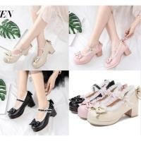ราคา รองเท้าคัทชูน่ารักๆแต่งขอบผ้าสีชมพู/ครีม/ดำ ไซต์ 34-46 (2434706533)