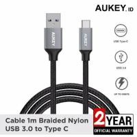 ราคา AUKEY สายชาร์จพร้อม Braide Nylon Type-C to USB 3.0 (2924593489)