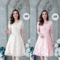 ราคา DD322-03-04คอมุกผ้าสวยชมพูโอรส ครีม (19692753462)