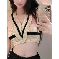 ราคา เสื้อไหมพรม แฟชั่น คอวี ไขว้หลัง โชว์หน้าท้อง แซบๆ สำหรับผู้หญิง. VLJCBDDBX (27057977963)