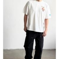 ราคา 290g 100% Cotton Low Saturation Off-White Tee • Vintage Single Stitch • Garment Enzyme Wash (42431085489)