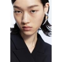 ราคา H&M(เอชแอนด์เอ็ม) ต่างหูหนีบแบบร่องสีทูโทน ผู้หญิง 1195412_1 (45205441451)