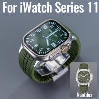 ราคา PP Nautilus ซิลิโคนสําหรับ iWatch Series 11/10 Ultra 3 49 มม.46 มม.สายนาฬิกากีฬายางทนทานพับ Clasp สําหรับ iWatch 45 มม.44 มม.Series 9/8/7/6/5/4/SE2 อุปกรณ์เสริม (46952341264)