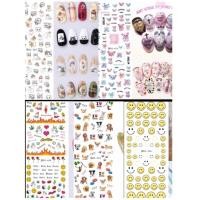 ราคา 24฿ มีลายเพียบแทททูติดเล็บ แผ่นยาว สติกเกอร์ติดเล็บ สติกเกอร์ติดเล็บลอกลายน้ำ Nail sticker Nail tattoo (6238327817)