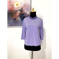 ราคา UNGU Lilac เสื้อชีฟองสีม่วงอ่อนกึ่งคอเต่า (8642258634)