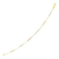 ราคา Nathalias NY สร้อยข้อมือทองคำสามกษัตริย์ 14k พร้อมลูกปัด (2.10 มม.) 14k Tri Color Gold Bracelet (24073948569)