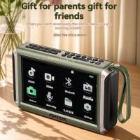 ราคา Sansui F55 ลําโพงบลูทูธไร้สาย 7 นิ้วจอแสดงผล LED วิทยุ FM แบบพกพา TF ช่องเสียบการ์ด MP4 เครื่องเล่น (28712607209)
