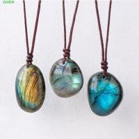 ราคา จี้ ลาบราโดไรต์ธรรมชาติประณีตด้วยเชือกคริสตัลลาบราโดไรต์เพนเดนท์,ง่ายหินดิบขัดสไตล์ชาติพันธุ์ธรรมชาติฝึกหินของขวัญวันเกิ (55654373139)
