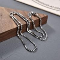 ราคา 925 Sterling Silver Retro Seiko Square Box Chain Net Version Necklace (56109720220)
