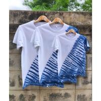 ราคา มัดย้อม สีคราม cotton100% ลายเฉียงครึ่งตัวสวยมาก มีครบไซส์ ใส่ได้ทั้งครบครัว เด็กผู้ใหญ่S-3XL (28602065949)