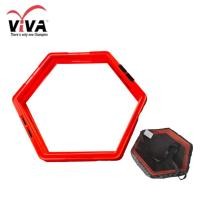 ราคา VIVA สปีดริง หกเหลี่ยม ฝึกความเร็วความคล่องตัว พร้อมคลิปล็อคและกระเป๋า (1 ชุด 6 อัน) (18141440595)
