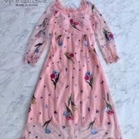 ราคา เดรสงานป้ายปาดไหล่ลูกไม้ ป้ายLady first ไซต์ M (2287659627)