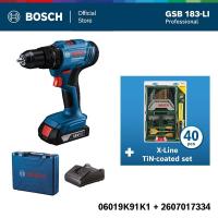 ราคา Bosch ชุดสุดคุ้ม สว่านกระแทกไร้สาย GSB 183 ชุุดดอกสว่าน 40 ชิ้น X-Line TITANIUM (44350822981)