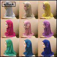 ราคา WILLUCK สาวมุสลิม Hijab หมวกสวดมนต์, 50 ซม.ยืดหยุ่นเด็ก Hijabs, ดอกไม้หัว Turban Head Wrap ผ้าพันคอผ้าคลุมไหล่ดูไบอาหรับ (44229972720)