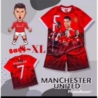ราคา ชุดกีฬาเด็ก Manchester United Man U แมนยู เสื้อแขนสั้น กางเกงขาสั้น ชุดกีฬาเด็ก ลายฟุตบอลทีม แมนยู S-XL (21545011398)
