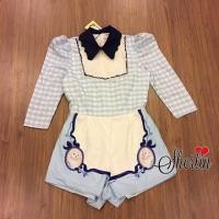 ราคา ชุดฟรุ้งฟริ้ง ชุดจั้มสูทขาสั้น (604931060)
