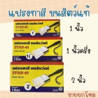 ราคา แปรงทาสี 1 นิ้ว, 1.5 นิ้ว, 2 นิ้ว (1 โหล) ขนสัตว์แท้ ยี่ห้อ STAR-45 (25411721082)
