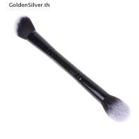 ราคา GoldenSilver แปรงแต่งหน้าคู่ Face Contour Brush Soft Hair Blush Brush เครื่องมือแต่งหน้า TH (21690269759)