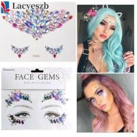 ราคา LACYESZB Face Tattoo สติกเกอร์ 3D ผู้หญิงแฟชั่นเทศกาลแต่งหน้าตกแต่งเพชรคิ้วสติกเกอร์ตกแต่งเล็บตาเงาคริสตัล Face Jewels เล็บ Charms (42930983837)