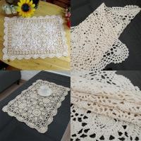 ราคา ผ้าปูโต๊ะผ้าฝ้ายถักโครเชต์ลายดอกไม้วินเทจขนาด 40x60 ซม . (5559793222)