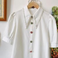 ราคา เสื้อเชิ้ตสีขาวแขนพอง (42708819783)