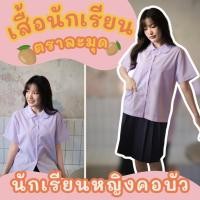 ราคา (ปักชื่อฟรี สั่งขั้นต่ำ 2 ตัว) เสื้อนักเรียน คอบัว ตราละมุด ใส่สบาย ราคาถูก ✅พร้อมส่ง ✅มีบิลเบิกโรงเรียน (2146128837)