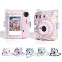ราคา For Fujifilm Instax Mini 12 Transparent Camera Case Protective Carry Bag Cover with Shoulder Strap Storage Bag with Cute (50903107725)