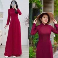 ราคา Mit Store Traditional Red Ao Dai - สีสํานักงาน Agribank สวยงาม 2 ชิ้น American Silk Ao Dai (48906543226)