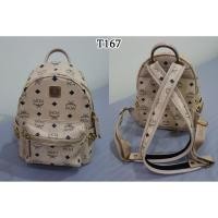 ราคา T167 กระเป๋าเป้ New MCM Back Pack Size S สีเบจ (มือสองแท้สภาพดี) (1510297837)