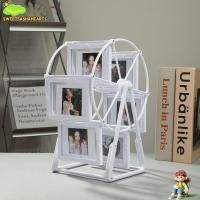 ราคา SWEETSASHA กรอบรูปชิงช้าสวรรค์, 5 นิ้ว 12 ภาพกรอบรูปล้อหมุนสี่เหลี่ยม, DIY คลาสสิก Vintage Photo Organizer Home Office (54702626770)