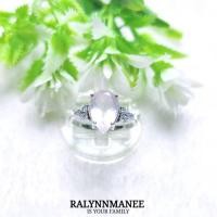 ราคา F6422 แหวนพลอยโรสควอตซ์แท้(Natural Rose Quartz)เงินแท้925ชุบทองคำขาวไซส์53,ไซส์54,ไซส์55,ไซส์56,ไซส (54811014388)