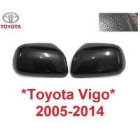 ราคา รุ่นไม่มีไฟเลี้ยว ครอบกระจก Toyota Vigo Champ 2005 - 2014 ลายเคฟล่า ครอบกระจกมองข้าง โตโยต้า วีโก้ ครอบหูกระจก กระจก (26825951163)
