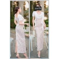 ราคา เดรสยาวลูกไม้ไซส์Sป้ายLUNAผ้าดีสวยมาก❤️มือ2สภาพใหม่ไม่มีตำหนิ (29092564071)