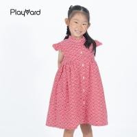 ราคา กระดุมแขนระบาย เดรสคลื่นญี่ปุ่น (สีแดง) (54302509826)