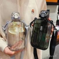 ราคา ขวดน้ําโปร่งใสทรงสี่เหลี่ยมแบนพร้อมสายรัดปรับระดับได้-โรงอาหารสําหรับเดินทางสําหรับตั้งแคมป์กีฬา (47410205288)
