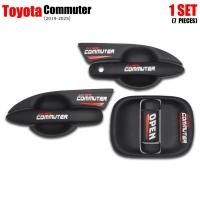 ราคา เบ้ารองมือเปิดประตู + ครอบมือเปิดประตู "COMMUTER" 7 ชิ้น Toyota Hiace Commuter H300 Van ปี 2019-2025 (43912123696)