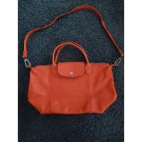 ราคา Longchamp cuir S สีส้ม หายาก (45203793594)
