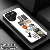 ราคา ( 0015 ) Softcase Glass Shiny Glass Case Tecno Pova 7 Tecno Pova 6 Tecno Pova 6 Pro Tecno Pova 5 2025 อินเทรนด์ - เคส TPU กันกระแทกหรูหรา (52459668472)