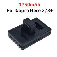 ราคา 1750mAh 0 Gopro Hero 3 Battery Replacement + LED USB Charger for HERO 3/3+ GoPro AHDBT-301 AHDBT- (28508973378)