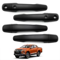 ราคา ครอบมือดึง มือจับประตู 4ประตู รุ่น ท็อป Top เว้าเซนเซอร์ สีดำด้าน Mitsubishi L200 Triton Plus 4x2 4x4 ปี 2019-2020 (7025563514)