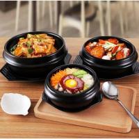ราคา ชามหินเกาหลี หม้อดินเผา หม้อซุปเกาหลี หม้อหินพร้อมถาด สำหรับหุงข้าวบิบิมบับ ซุป 800ml. (50355286955)