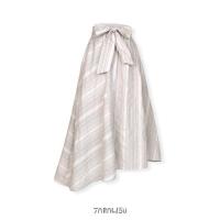 ราคา กระโปรงสีเบจปักลายทาง (เอว 27-30") chocol raffine กระโปรงญี่ปุ่น กระโปรงมือสอง (19372137637)