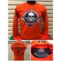 ราคา เสื้อยืดแขนยาว Harley Davidson - Milwaukee USA สีส้ม 2 (27887007835)