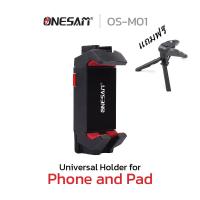 ราคา （แถมฟรีขาตั้ง）ONESAM- M01 คลิปหนีบมือถือและแท็บเลต Tripod Mount For Smartphone And Tablet (47054015445)