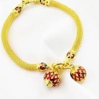 ราคา สร้อยข้อมือทองไมครอน ห้อยจี้ลงยา (704453024)