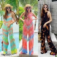ราคา ❤️ชุดเที่ยว ไปทะเล Jumpsuit จั๊มสูทสายเดี่ยว สายปรับความยาวได้ เนื้อผ้าสปันนิ่มพริ้วใส่สบายมากก (4152146027)
