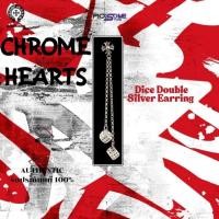 ราคา (พร้อมส่งในไทย) ต่างหู Chrome Hearts Double Dice Silver Earring ของแท้100% (47309996397)