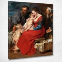 ราคา The Holy Family With Saints Elizabeth And John The Baptist Peter Paul Rubens, ppr248 ภาพพิมพ์บนผ้าใบ (29784758977)